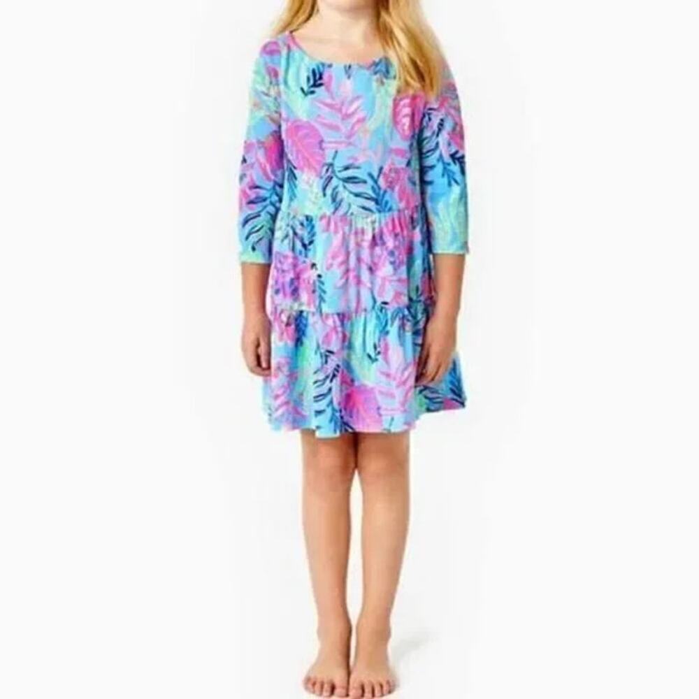 NEW Lilly Pulitzer Girl's 4/5  Mini Geanna Dress You've been Spotted Swing Dress